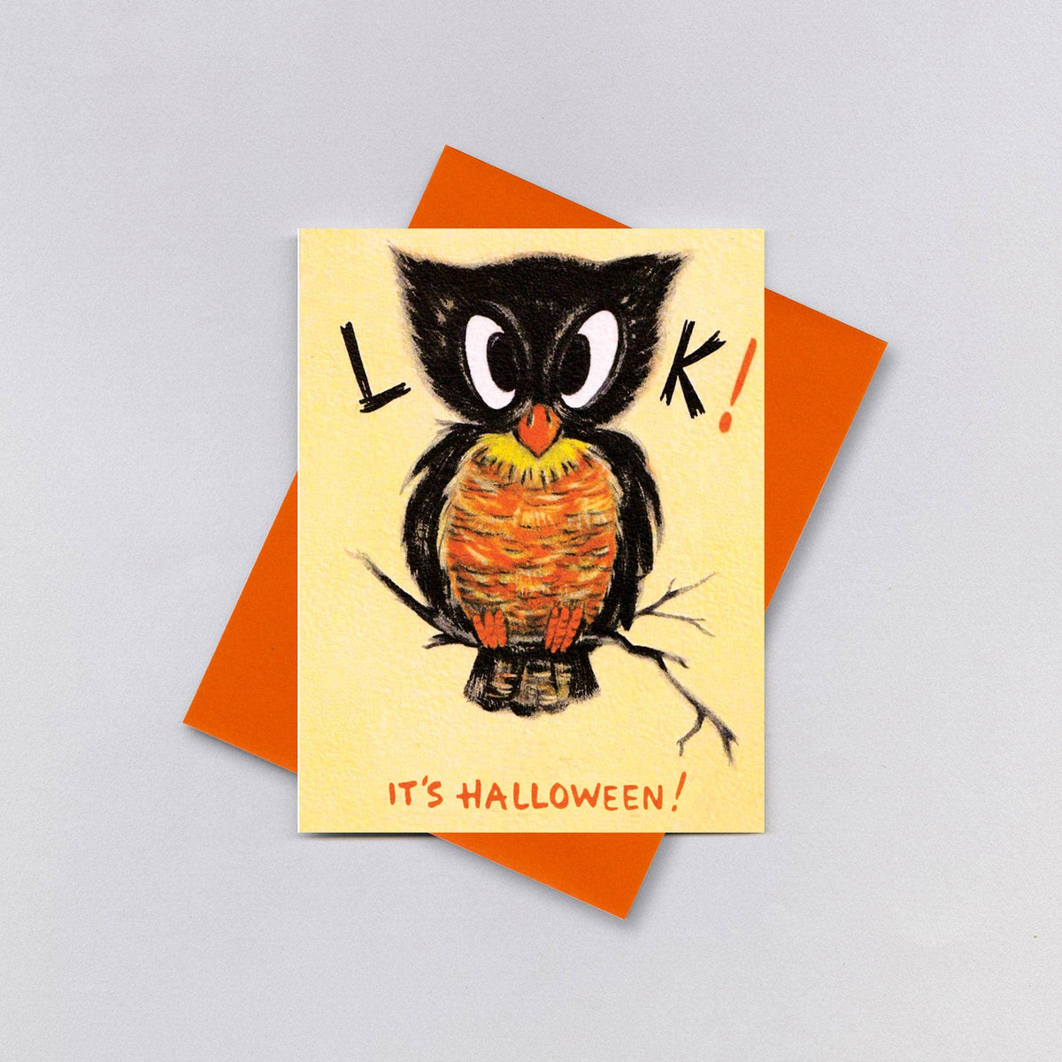 Owl Looking - Halloween Greeting Card
