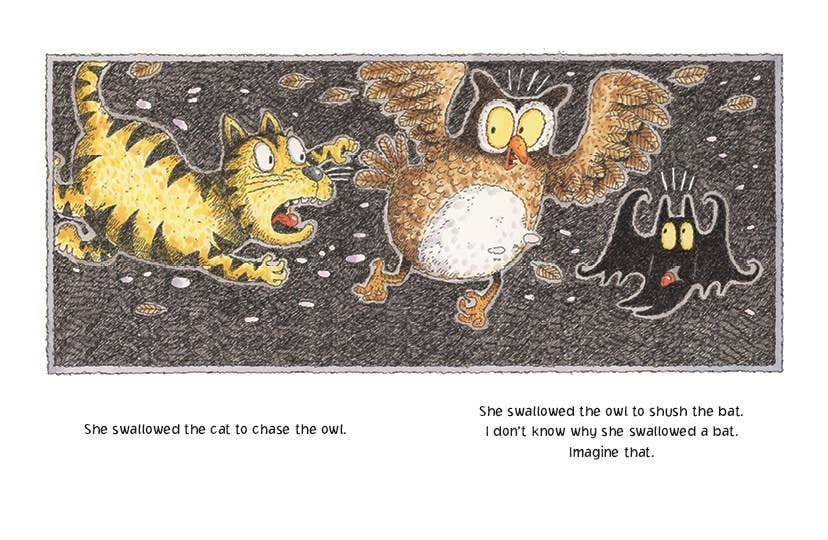 There Was An Old Lady Who Swallowed A Bat!