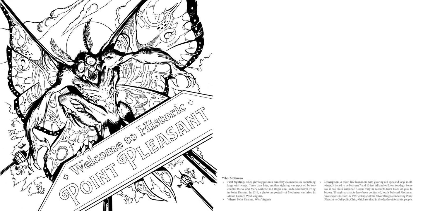 Cryptid Creatures Coloring Book by