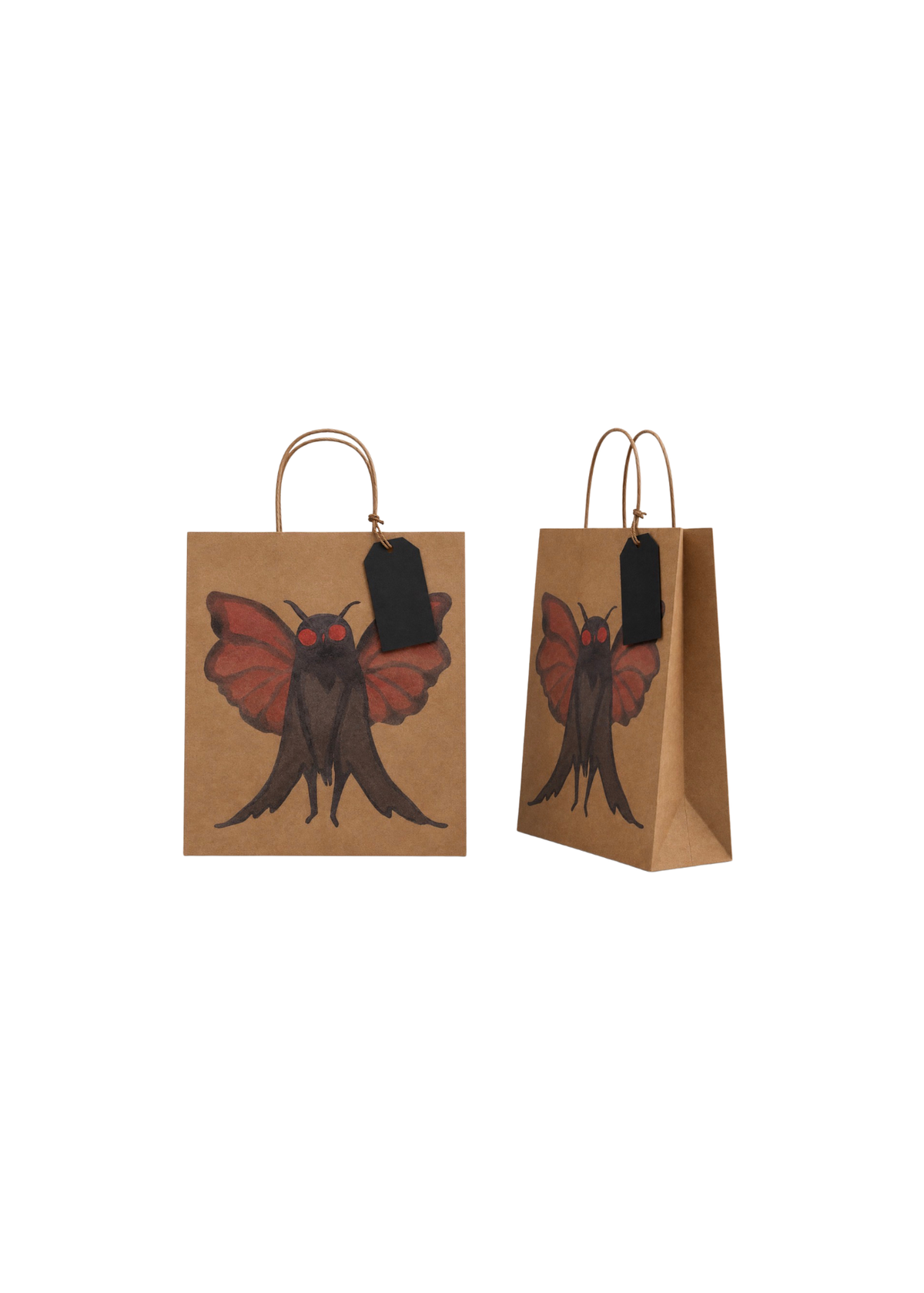 Watercolor Mothman Cryptid Gift Bag