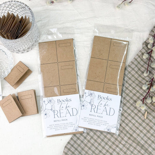 To Be Read Jar Cardstock Book Refills