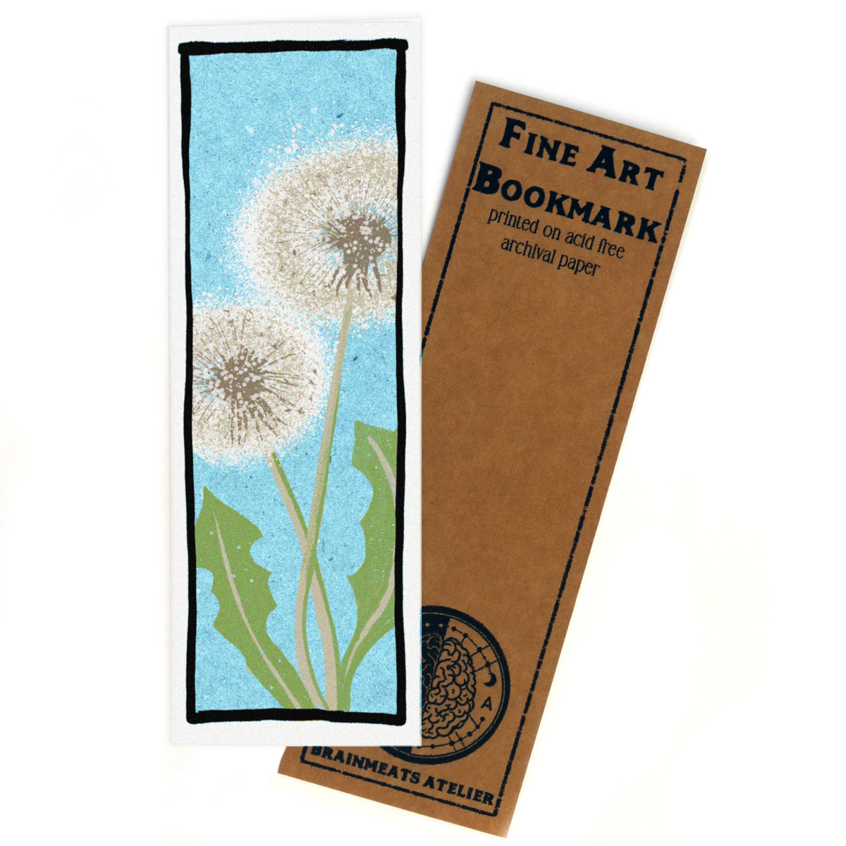 Dandelion Seed Head Illustrated Paper Bookmark