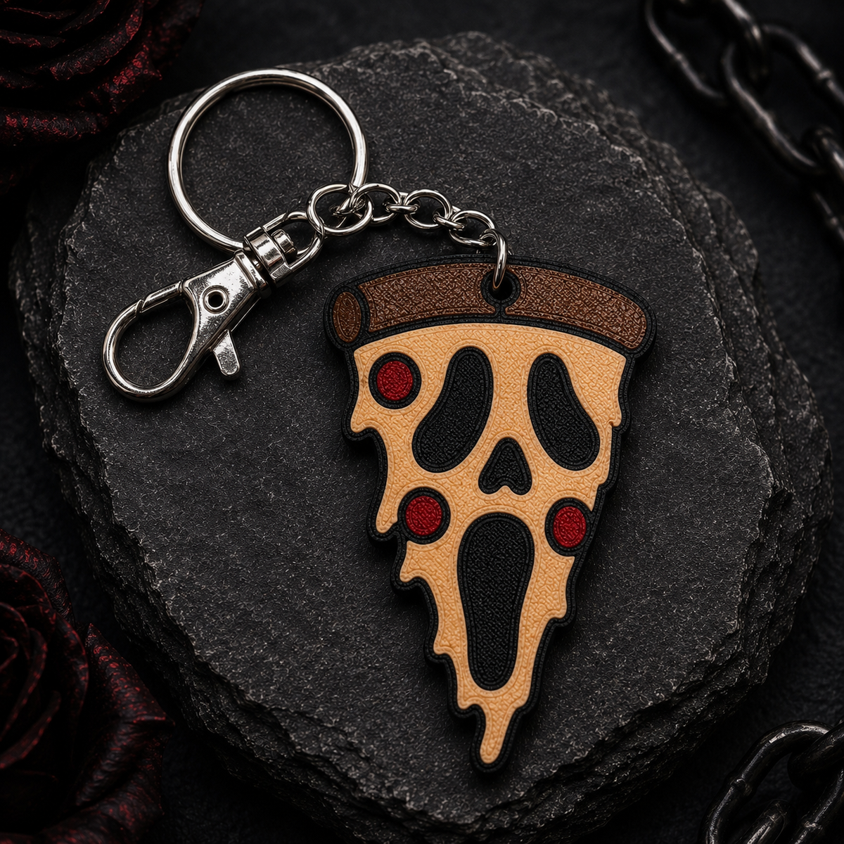 Scream Pizza Keychain