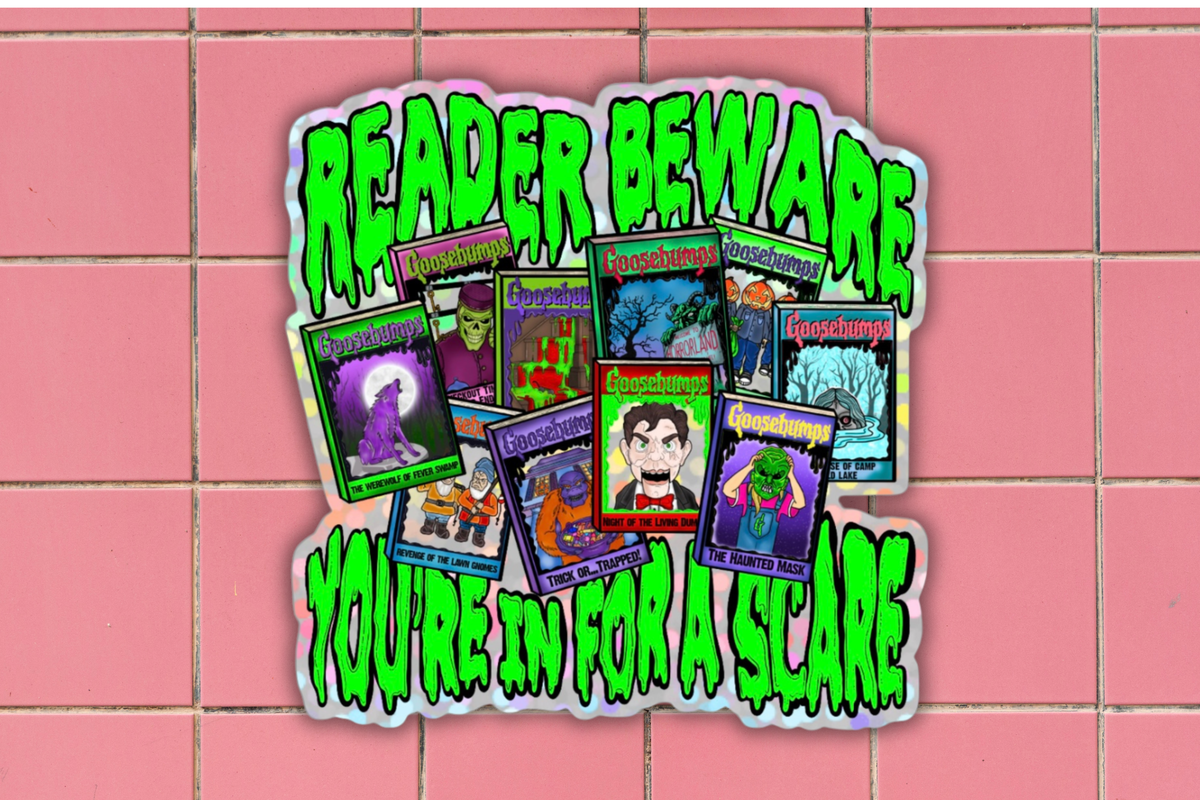 Goosebumps Reader Beware You're in for a Scare Sticker