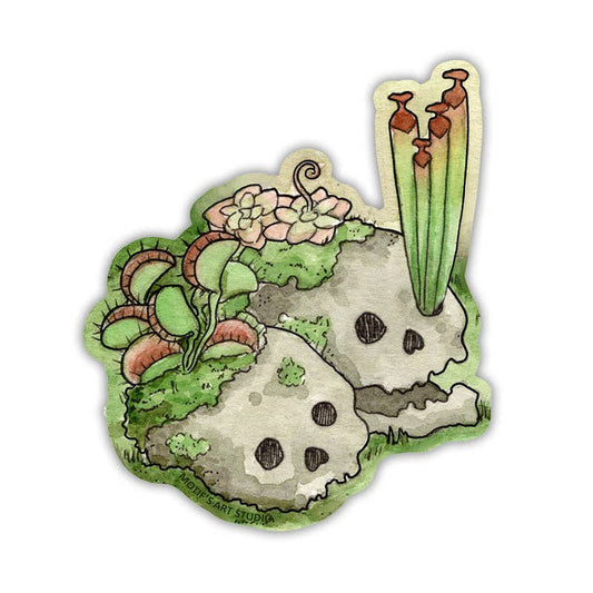 Skulls with Carnivorous Plants Sticker