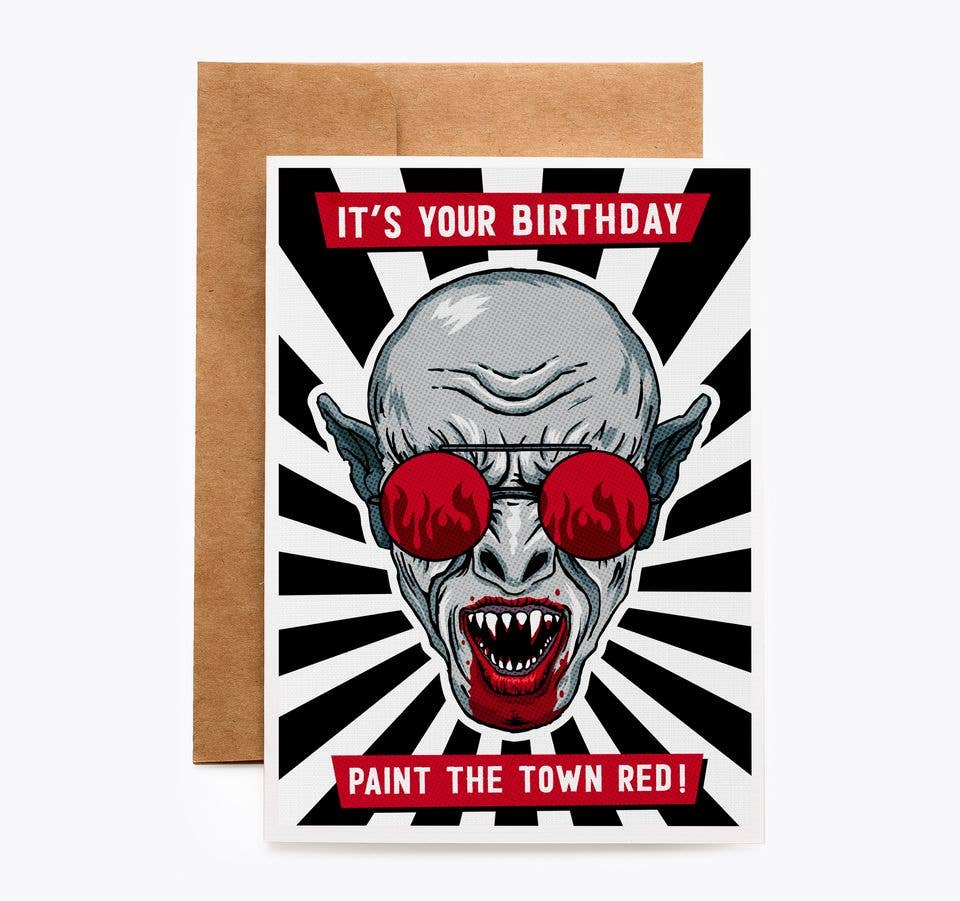 Nosferatu Fuego Birthday Card