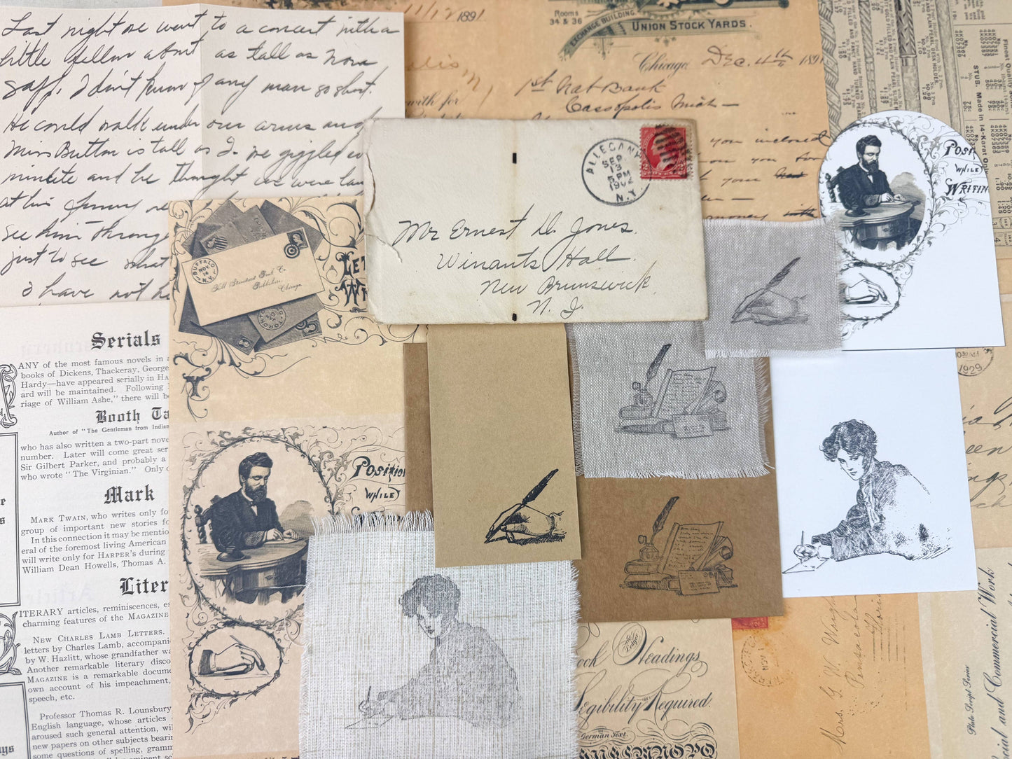 Writing Ephemera Kit for Junk Journaling