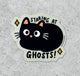 Staring at Ghosts Cat vinyl sticker