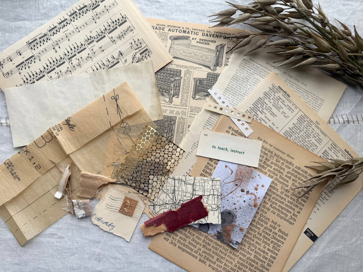 Collage Kit, Mixed Media Art Kits, Trees