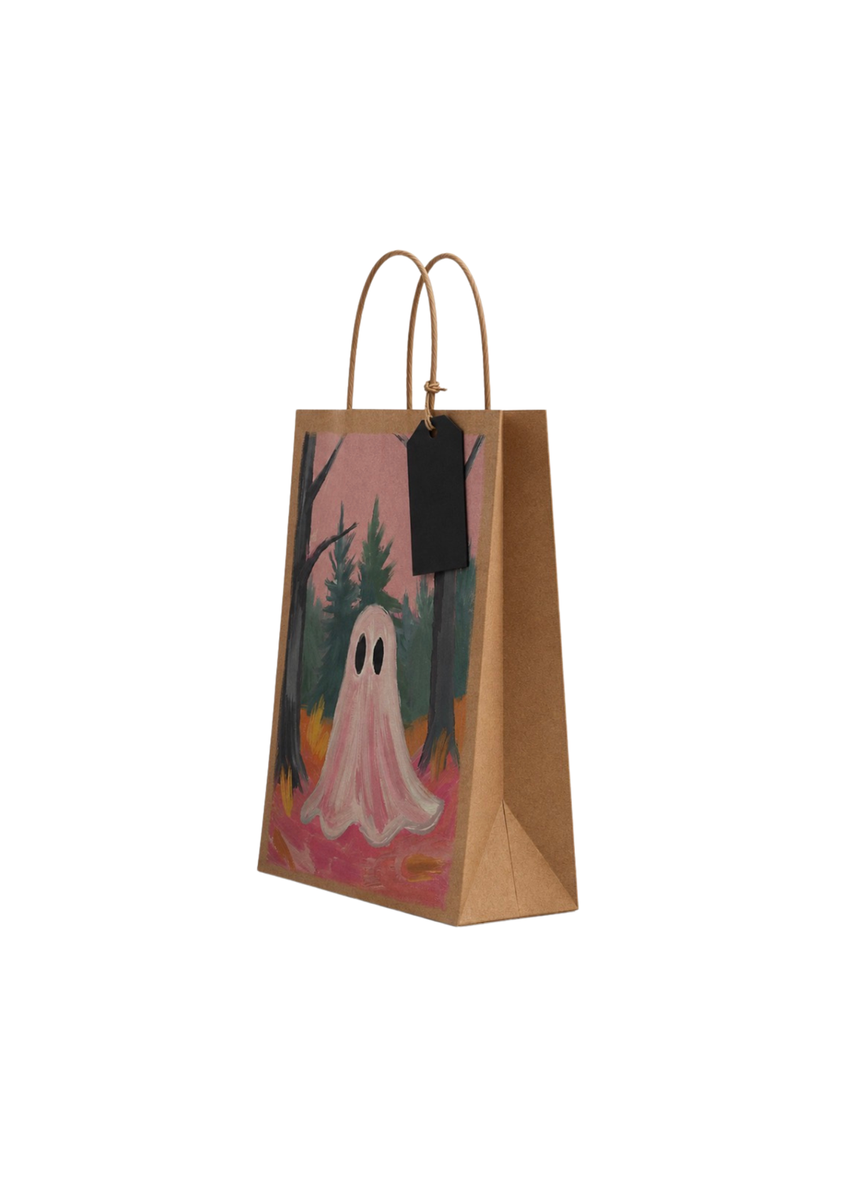 Pink Forest Ghost Halloween Gift Bag