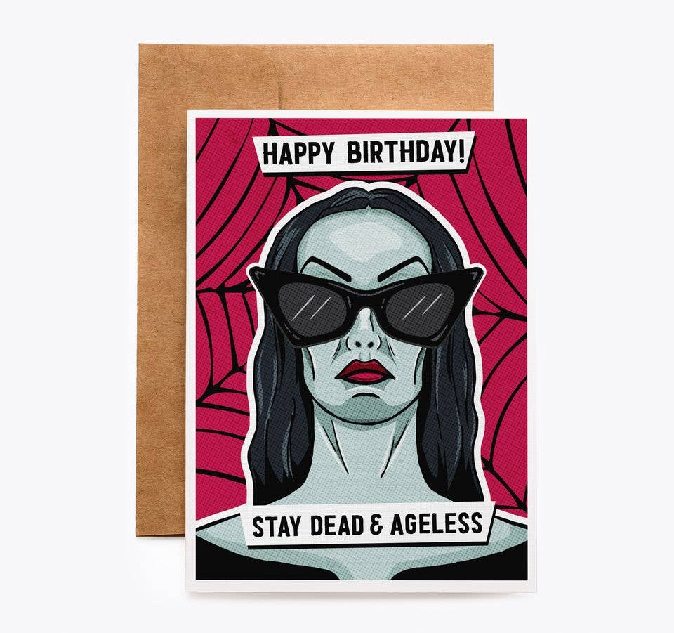 Vampira Vixen Birthday Card