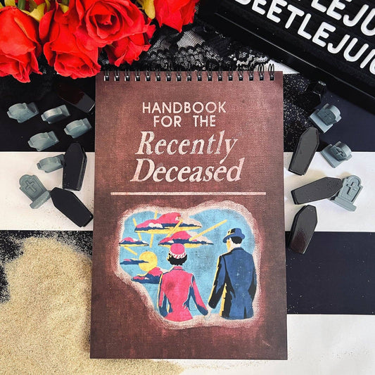 Beetlejuice Handbook for the Recently Deceased Top-Spiral Steno Notepad (6'' x 9'')