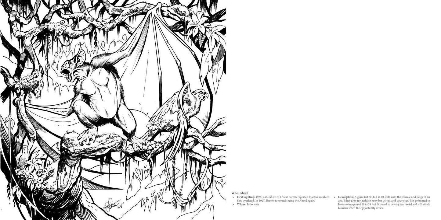 Cryptid Creatures Coloring Book by