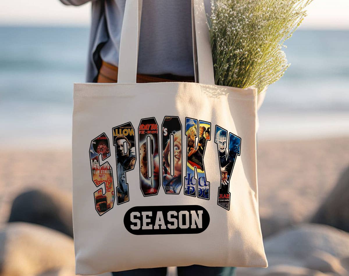 Spooky Season Horror VHS Halloween Tote Bag