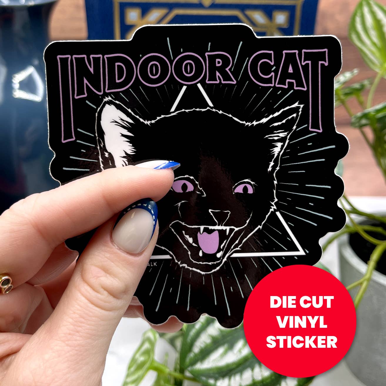 Indoor Cat Introvert Die Cut Sticker