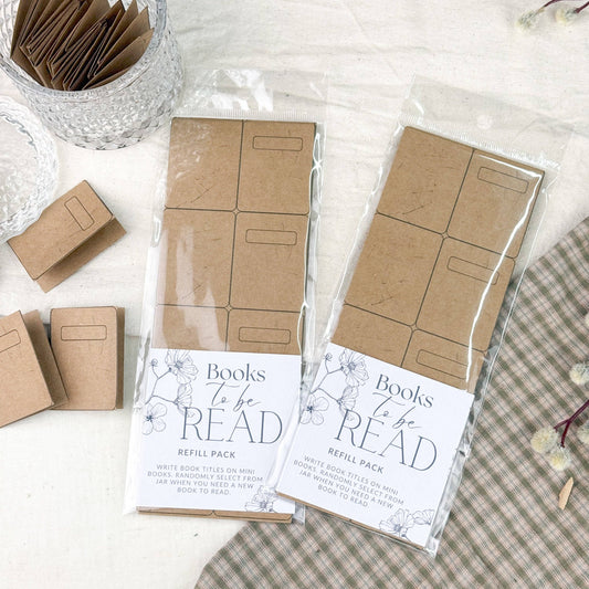 To Be Read Jar Cardstock Book Refills