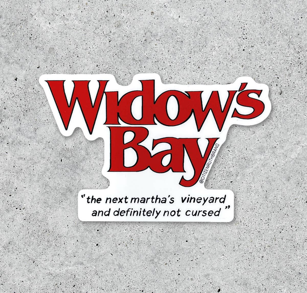 Widow's Bay vinyl sticker