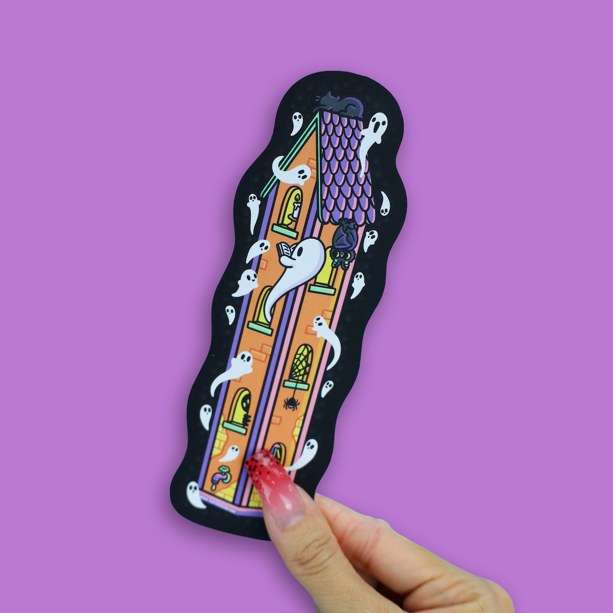 Haunted House Bookstore, Cute Ghosts, Bookmark